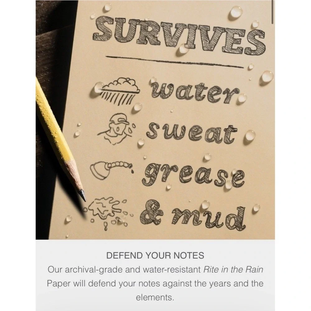 Rite in the Rain Weatherproof Loose Leaf Paper 4 5/8